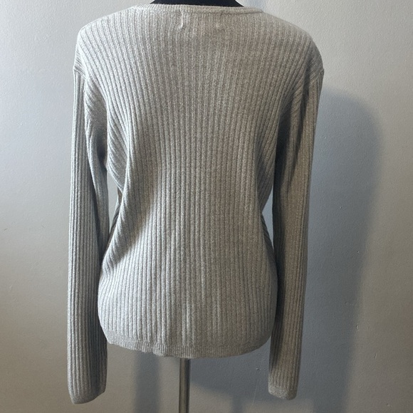 Vintage Casual Corner Annex Light Gray Cardigan Sweater Sz L - Picture 7 of 10